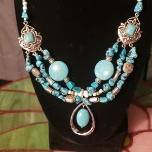 Turquoise necklace (hand-made)